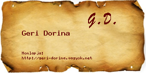 Geri Dorina névjegykártya
