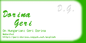 dorina geri business card